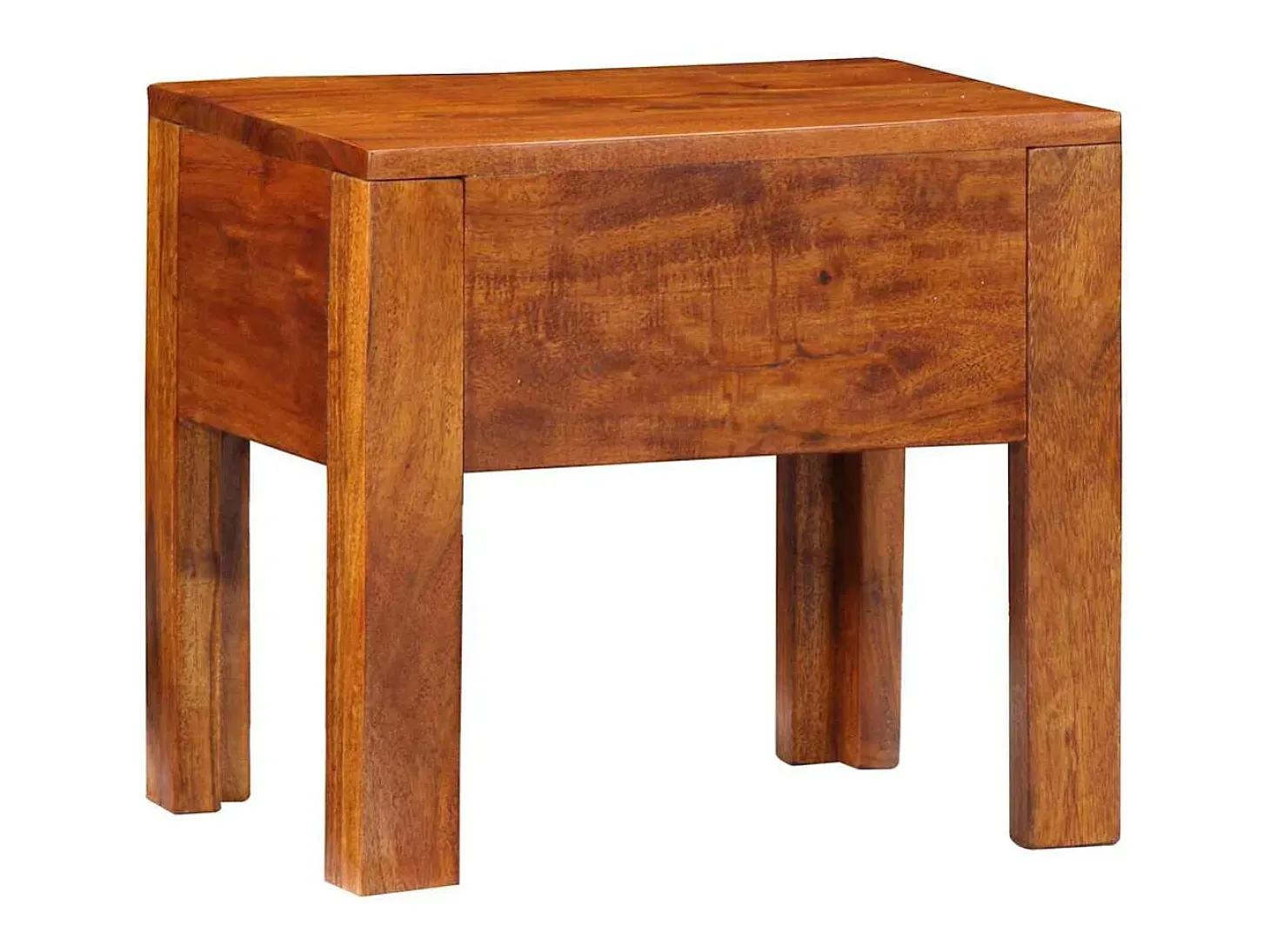 Mesa lateral Marrón 40 x 30 x 36 cm Madera maciza de Acacia