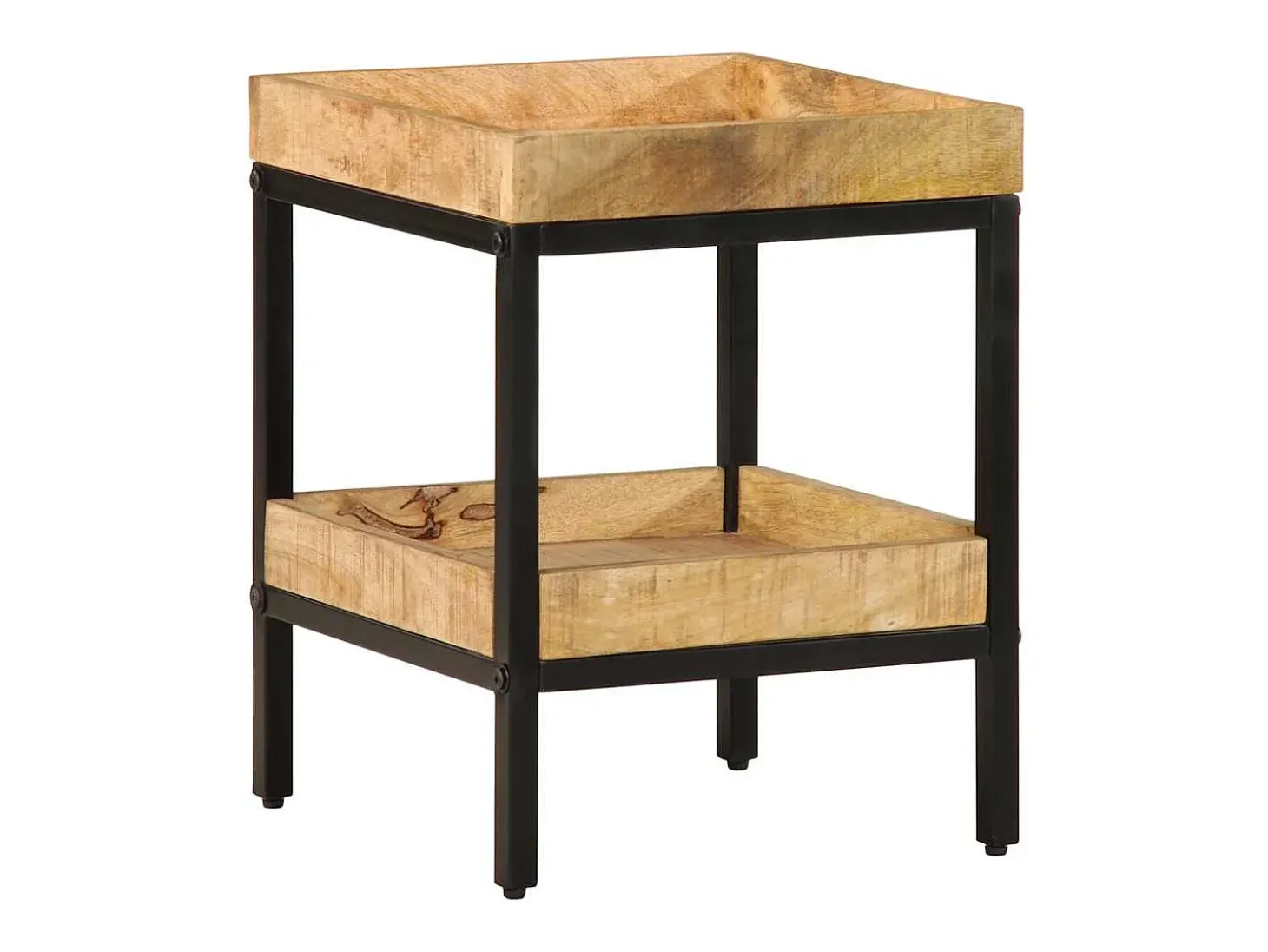 Mesa lateral Marrón 35 x 35 x 45 cm madera maciza de mango