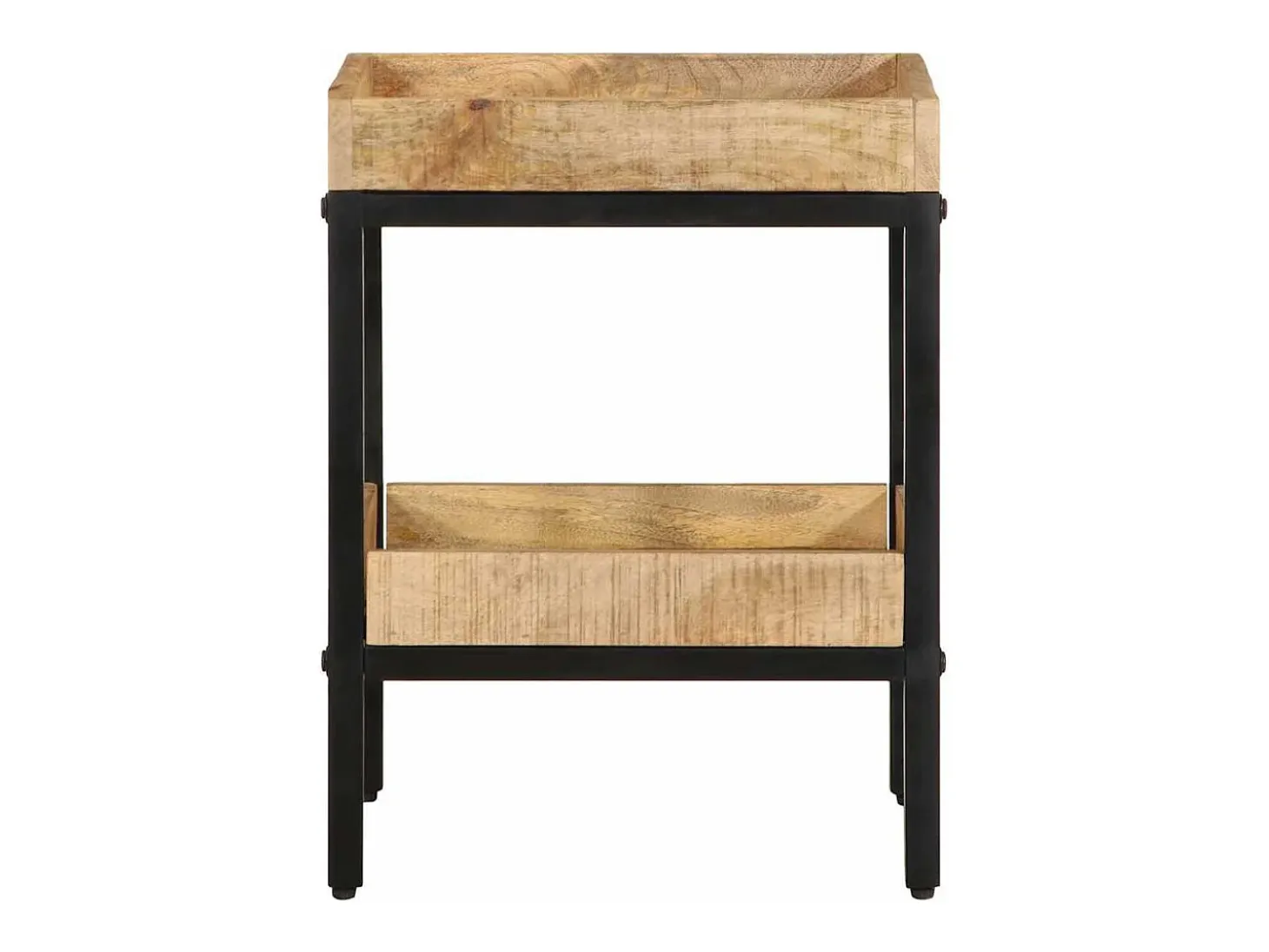 Mesa lateral Marrón 35 x 35 x 45 cm madera maciza de mango