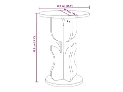Mesa lateral Marrón cera 39.5 x 39.5 x 53.5 cm