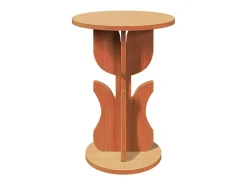 Mesa lateral Marrón cera 39.5 x 39.5 x 53.5 cm