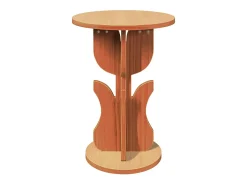 Mesa lateral Marrón cera 39.5 x 39.5 x 53.5 cm