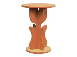 Mesa lateral Marrón cera 39.5 x 39.5 x 53.5 cm
