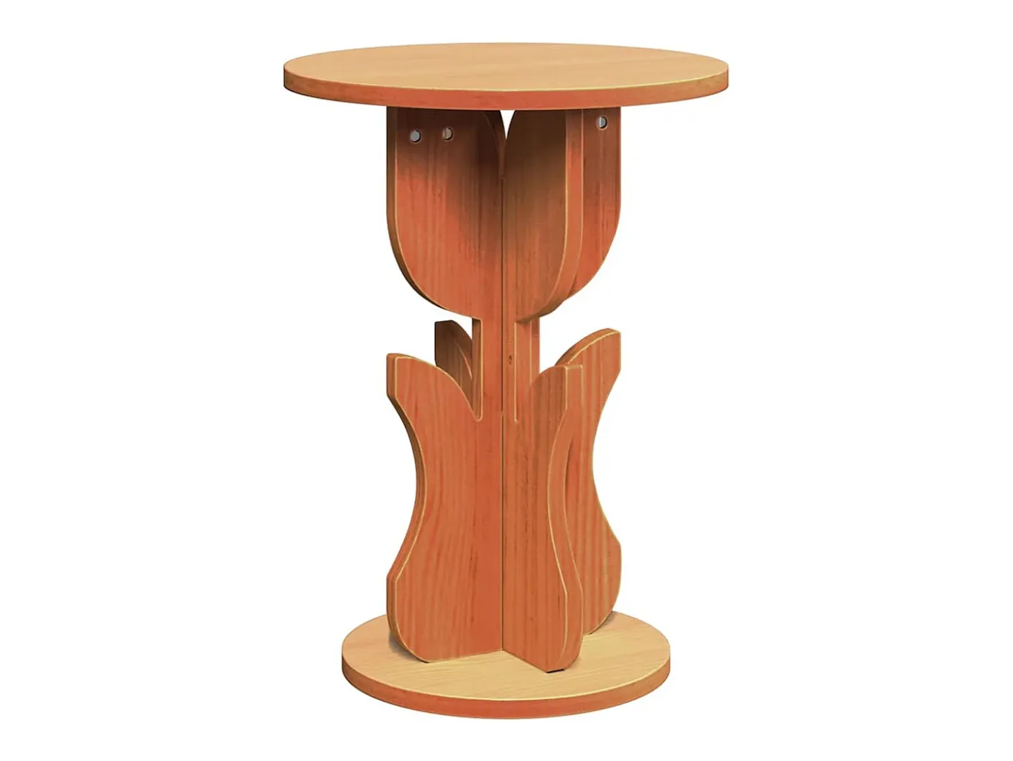 Mesa lateral Marrón cera 39.5 x 39.5 x 53.5 cm