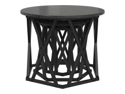 Mesa Lateral Nido 3 piezas Roble negro 53 x 53 x 40 cm