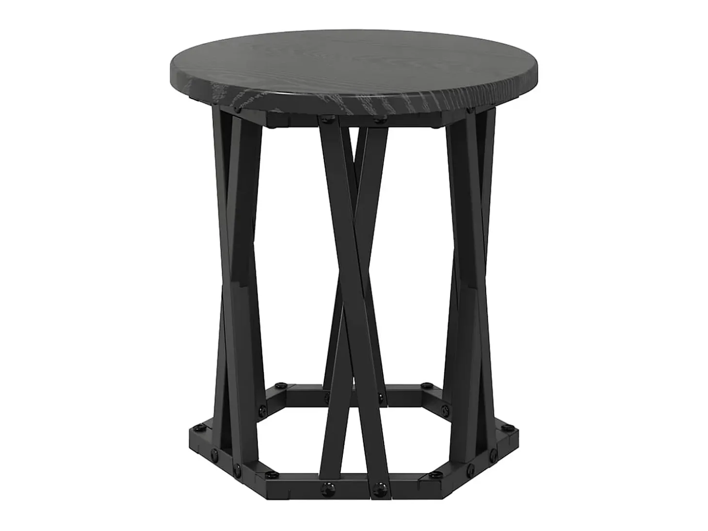 Mesa Lateral Nido 3 piezas Roble negro 53 x 53 x 40 cm