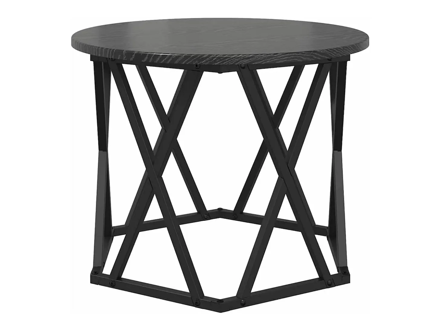 Mesa Lateral Nido 3 piezas Roble negro 53 x 53 x 40 cm