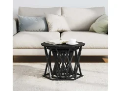 Mesa Lateral Nido 3 piezas Roble negro 53 x 53 x 40 cm