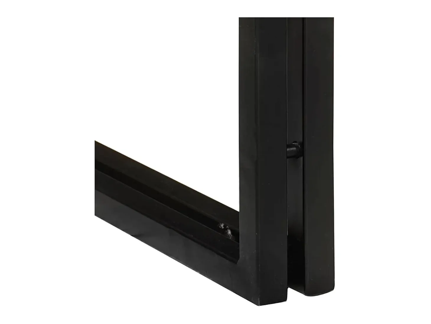 Mesa Nido 3 piezas Marrón y negro madera maciza reciclada