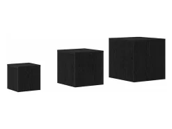 Mesa Nido 3 piezas Roble negro 45 x 45 x 45 cm