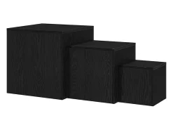 Mesa Nido 3 piezas Roble negro 45 x 45 x 45 cm
