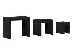 Mesa Nido 3 piezas Roble negro 61 x 30 x 50 cm