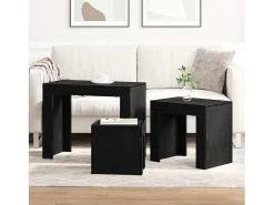 Mesa Nido 3 piezas Roble negro 61 x 30 x 50 cm