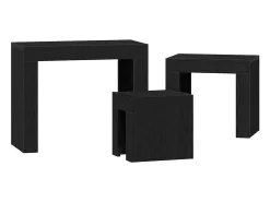 Mesa Nido 3 piezas Roble negro 61 x 30 x 50 cm