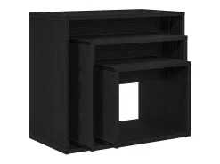Mesa Nido Otro 3 piezas Roble Negro 55 x 30 x 50 cm