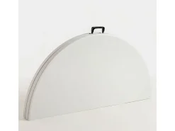 Mesa plegable redonda Utika blanca 120 cm