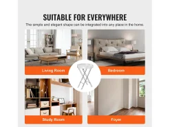 Mesa Plegable SucceBuy en Acrílico con Patas en X, Mesa de Apoyo para Café, Bebidas, Bocadillos en el Salón, la Habitación, la Oficina
