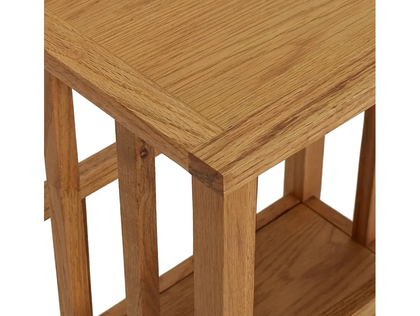 Mesa revistero madera maciza de roble 45x35x55 cm ES804470