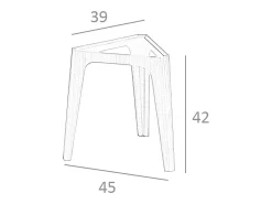 Mesa rincón triangular cristal templado y nogal 2107 ANGEL CERDA