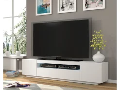Mesa TV AURA LED 200x37x42 Blanco