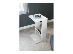 Mesa velador 553 para salón acabado blanco, 71 cm(alto)40 cm(ancho)35 cm(largo)