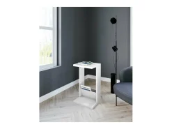 Mesa velador 553 para salón acabado blanco, 71 cm(alto)40 cm(ancho)35 cm(largo)