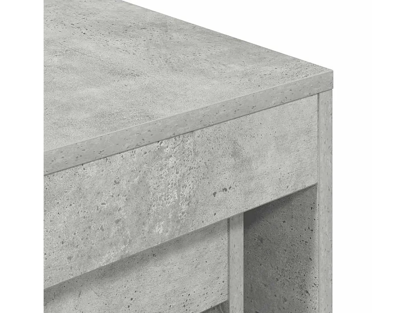 Mesas apilables 3 piezas madera contrachapada gris hormigón