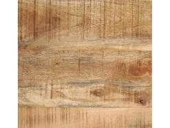 Mesas apilables 3 piezas madera de mango rugosa maciza y hierro
