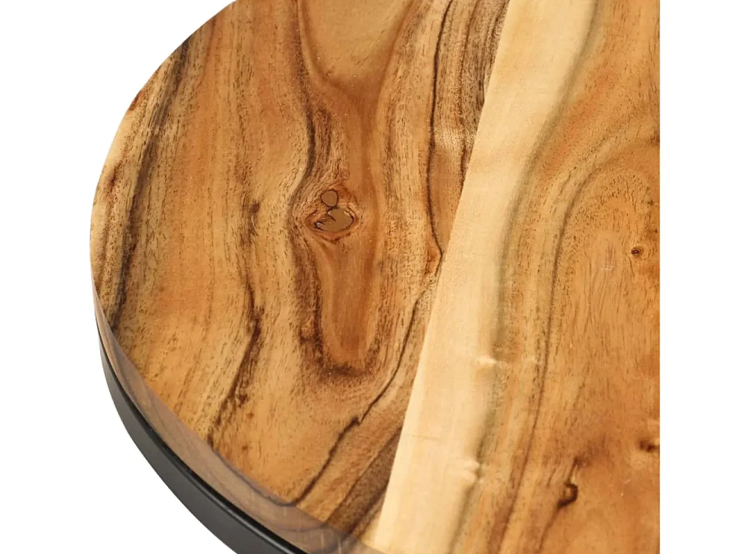 Mesas apilables 2 unidades madera maciza de acacia