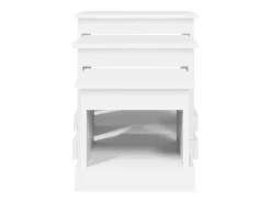 Mesas apilables 3 unidades madera contrachapada blanco