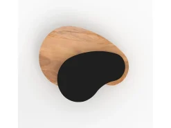 Mesas apilables de madera y metal negro (juego de 2) - Moji