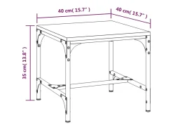 Mesas auxiliares 2 uds contrachapada gris Sonoma 40x40x35 cm
