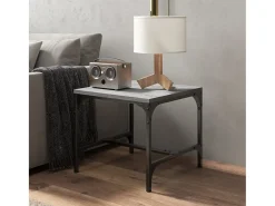 Mesas auxiliares 2 uds contrachapada gris Sonoma 40x40x35 cm