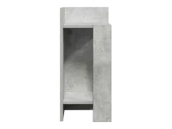 Mesas auxiliares 2 uds con estante gris hormigón 25,5x27x60 cm