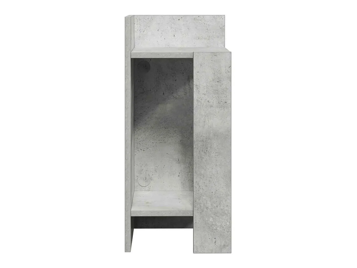 Mesas auxiliares 2 uds con estante gris hormigón 25,5x27x60 cm