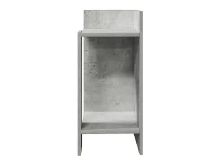 Mesas auxiliares 2 uds con estante gris hormigón 25,5x27x60 cm
