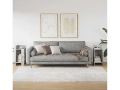 Mesas auxiliares 2 uds con estante gris hormigón 25,5x27x60 cm