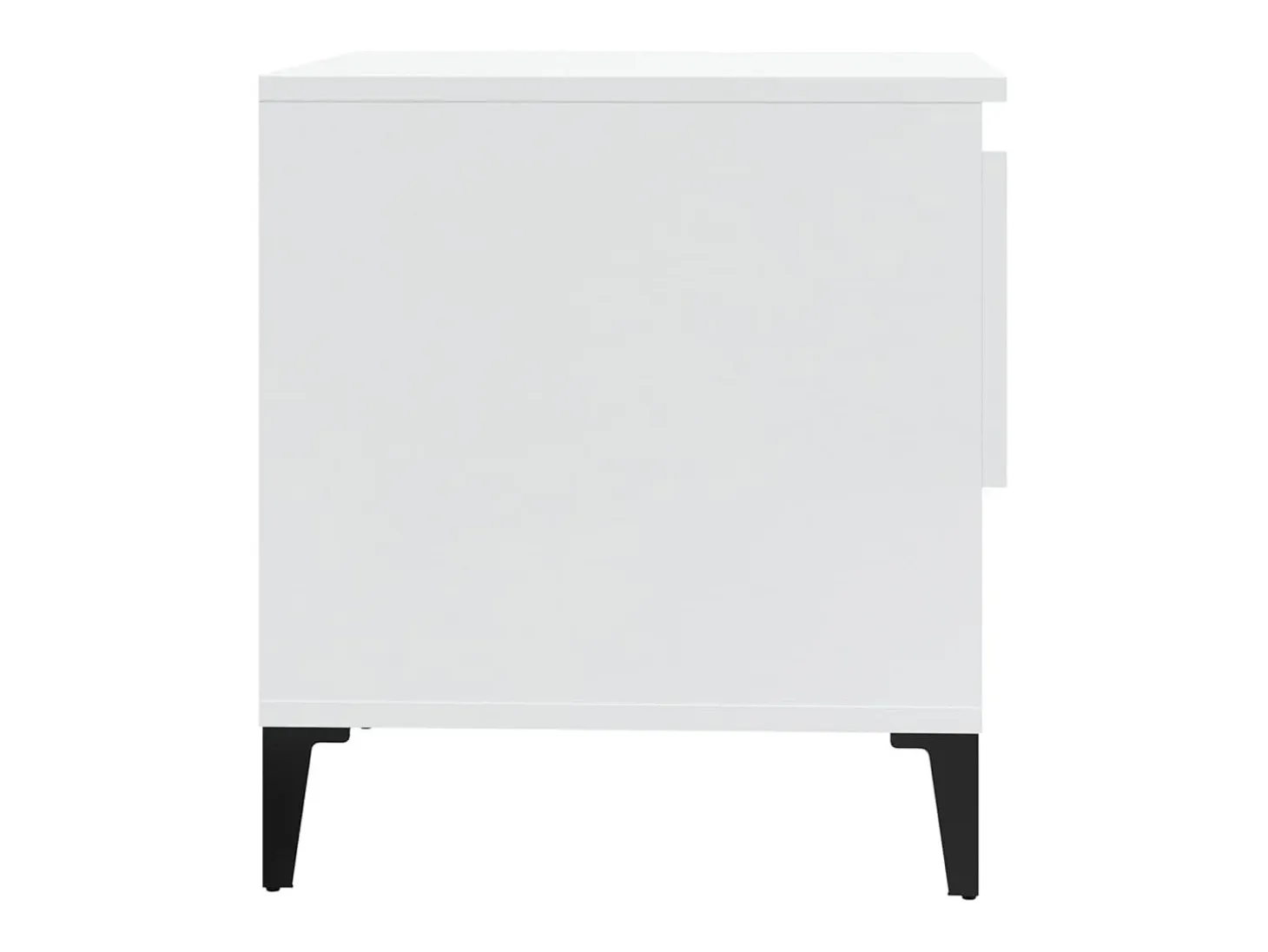 Mesas auxiliares 2 uds contrachapada blanco brillo 50x46x50 cm