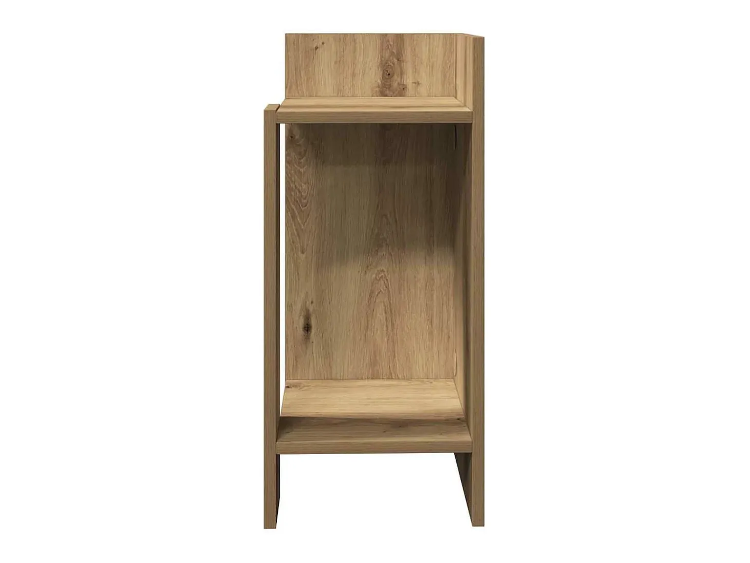 Mesas auxiliares 2 uds con estante artesanal roble 25,5x27x60cm