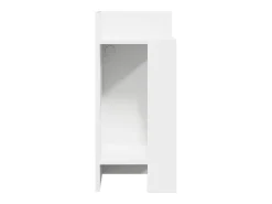 Mesas auxiliares 2 uds con estante blanco 25,5x27x60 cm