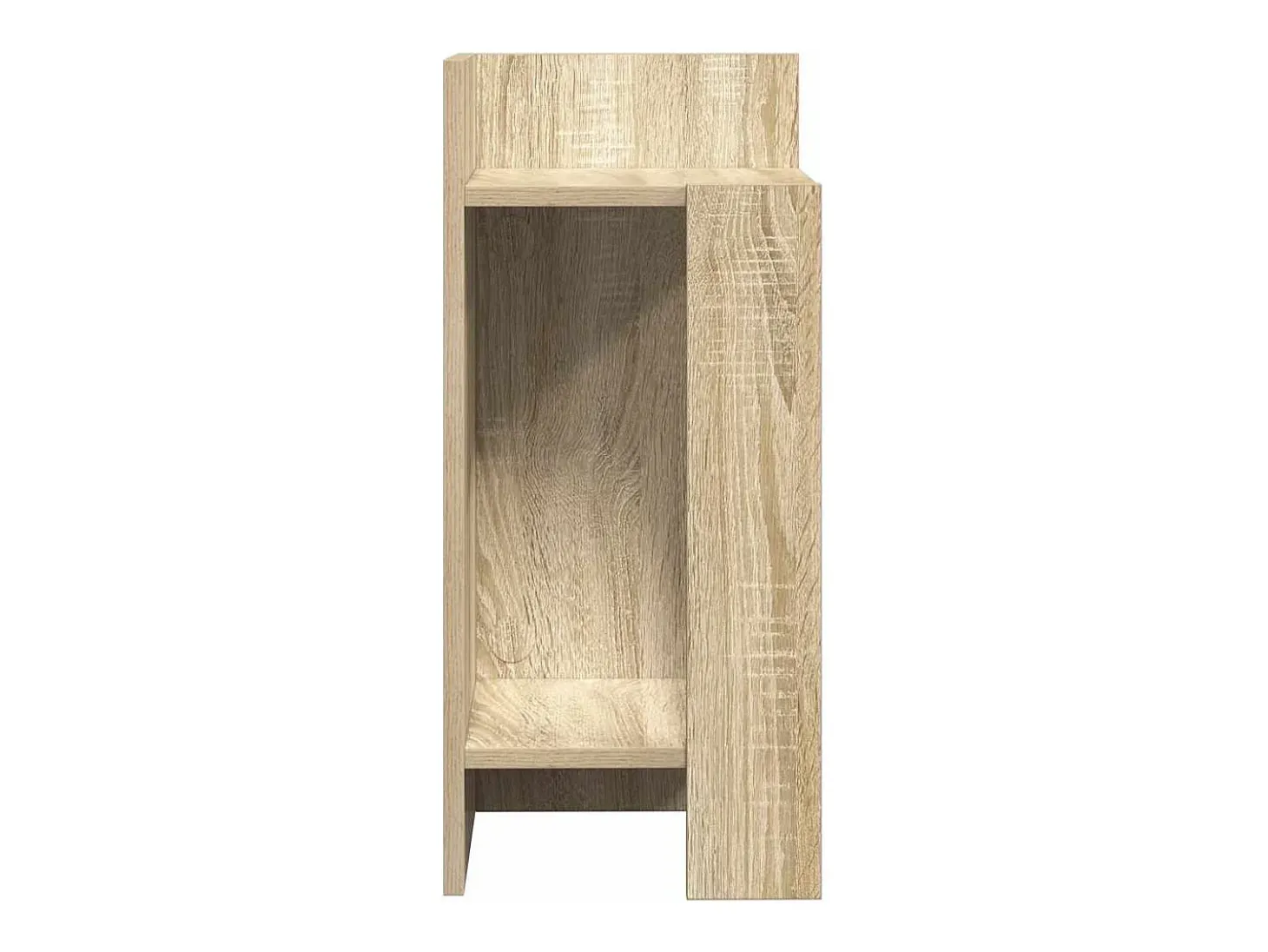 Mesas auxiliares 2 uds con estante roble sonoma 25,5x27x60 cm