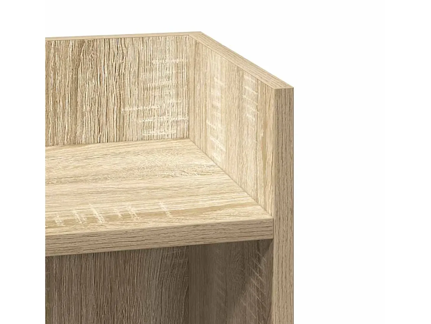 Mesas auxiliares 2 uds con estante roble sonoma 25,5x27x60 cm