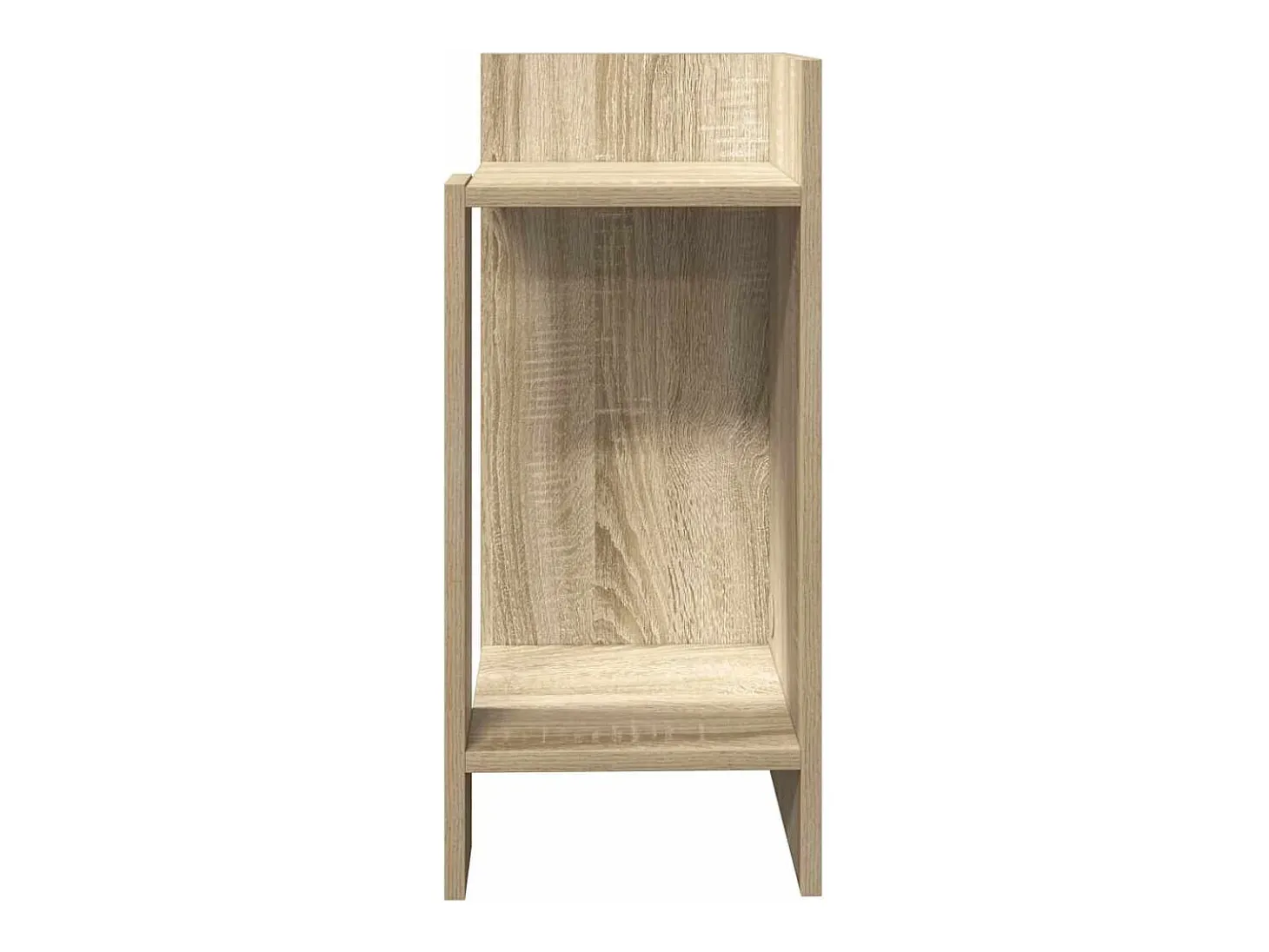 Mesas auxiliares 2 uds con estante roble sonoma 25,5x27x60 cm