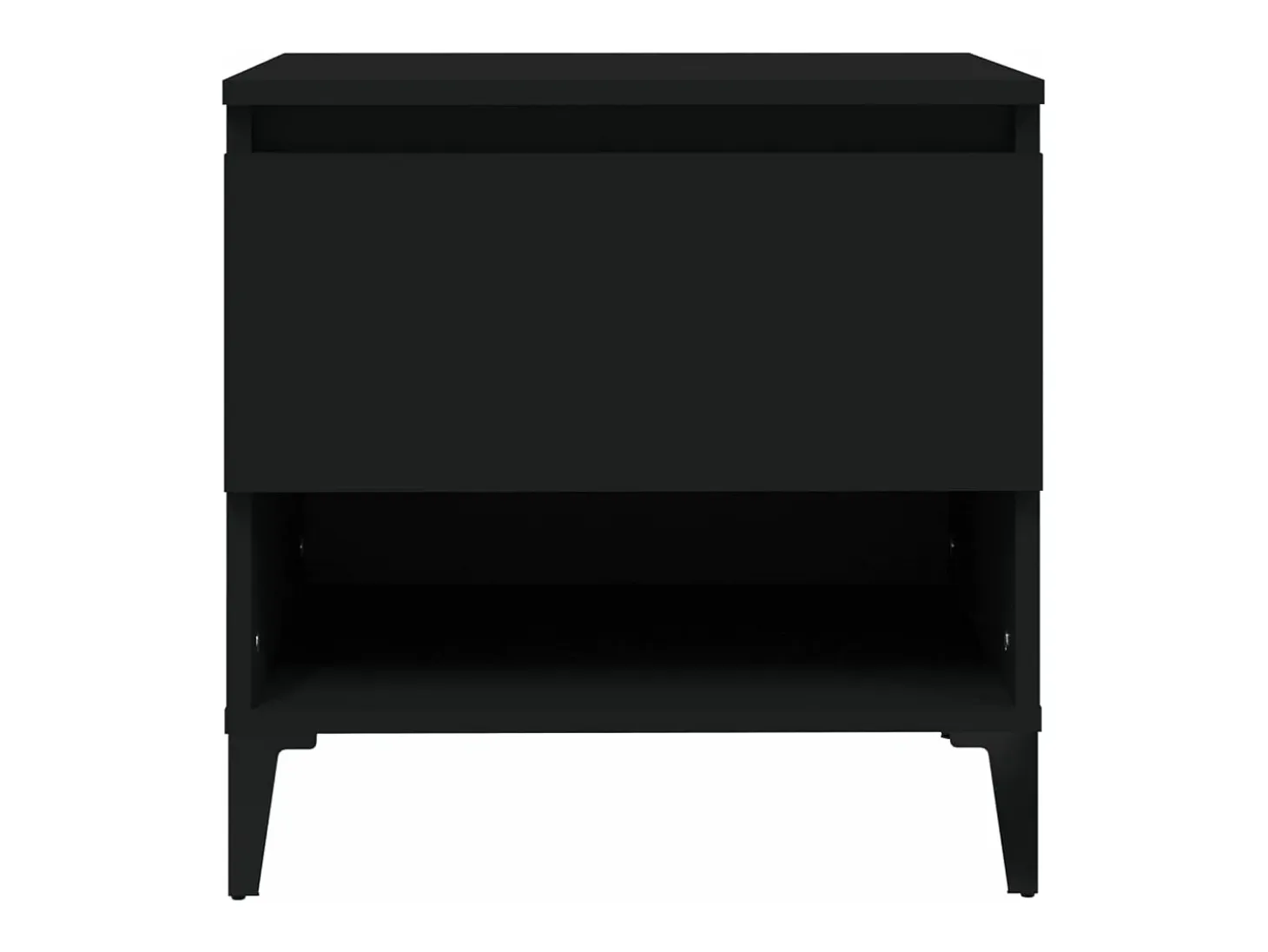 Mesas auxiliares 2 uds madera contrachapada negro 50x46x50 cm