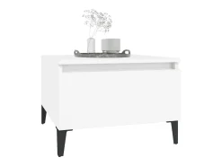 Mesas auxiliares 2 uds madera contrachapada blanco 50x46x35 cm