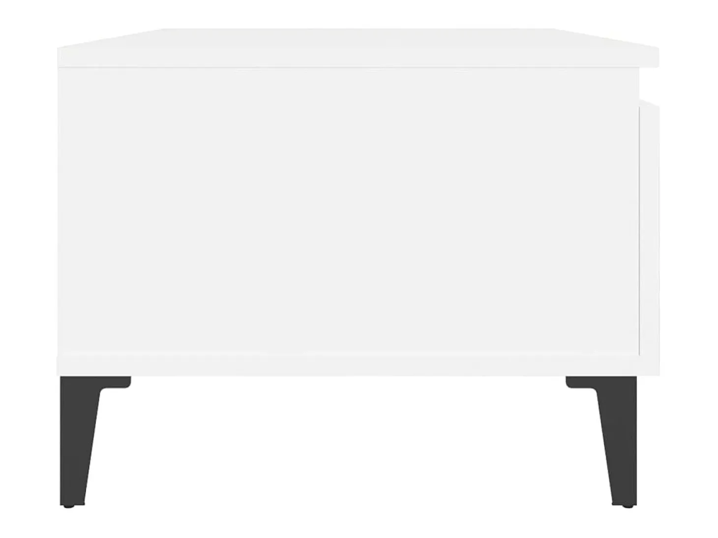 Mesas auxiliares 2 uds madera contrachapada blanco 50x46x35 cm