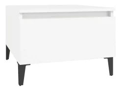 Mesas auxiliares 2 uds madera contrachapada blanco 50x46x35 cm