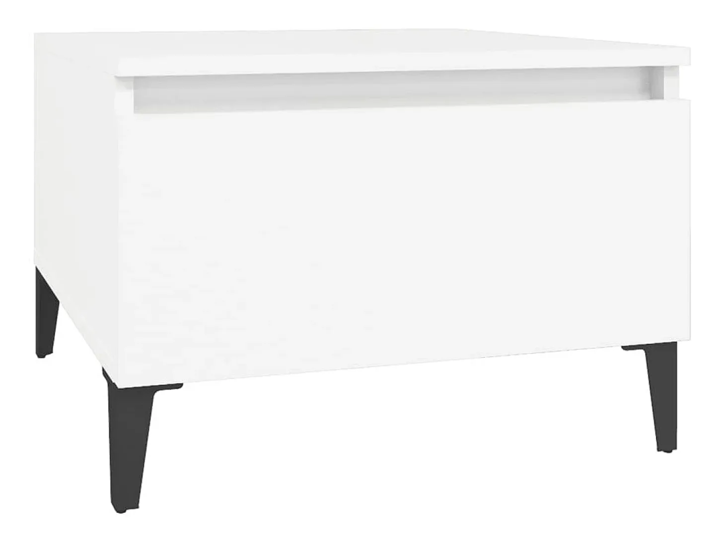 Mesas auxiliares 2 uds madera contrachapada blanco 50x46x35 cm