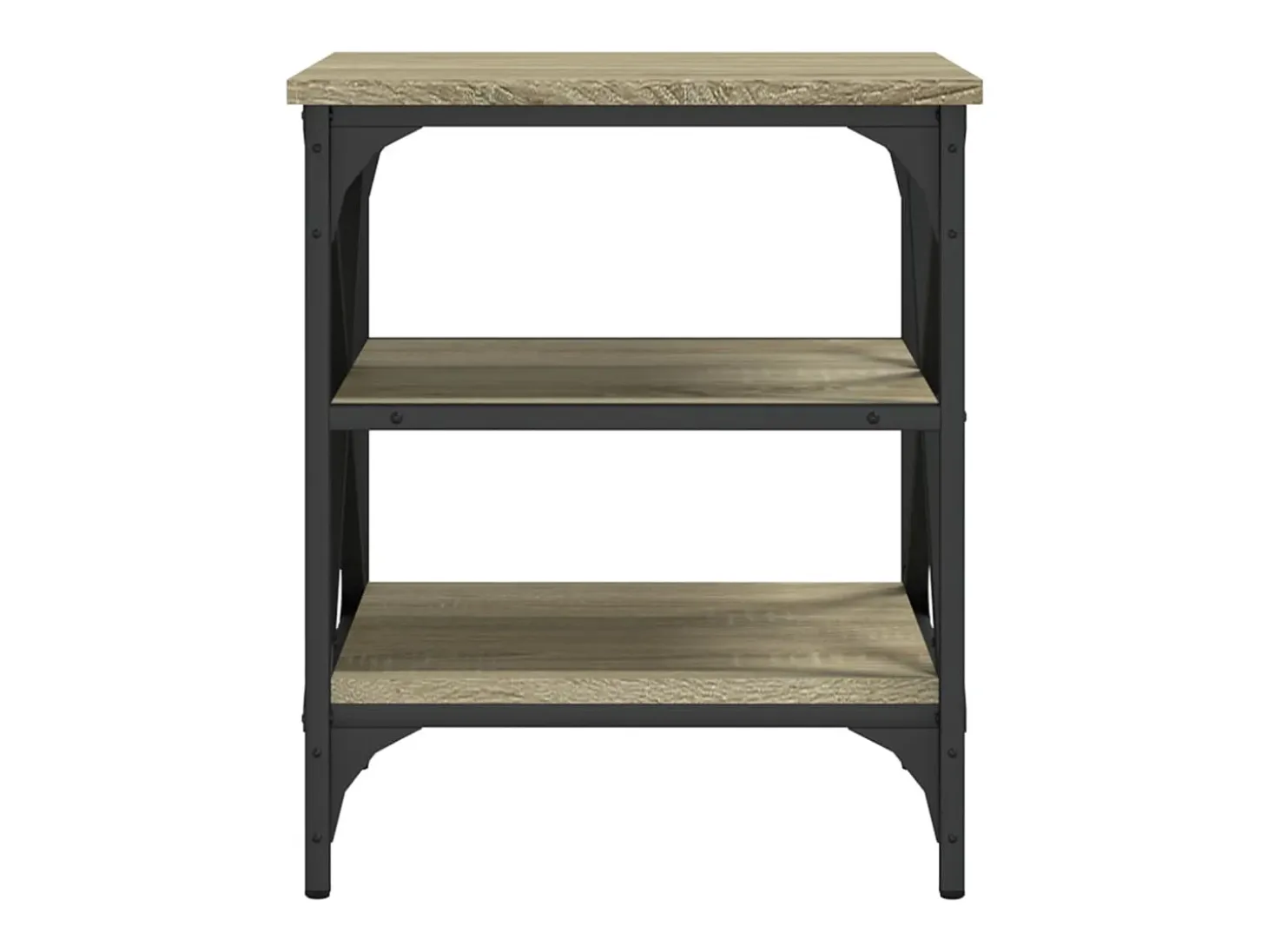 Mesas auxiliares 2 uds madera roble Sonoma 40x42x50 cm