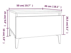 Mesas auxiliares 2 uds madera roble Sonoma 50x46x35 cm